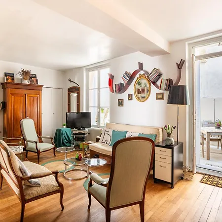 Vintage 2bd With Patio In Montmartre Apartamento París